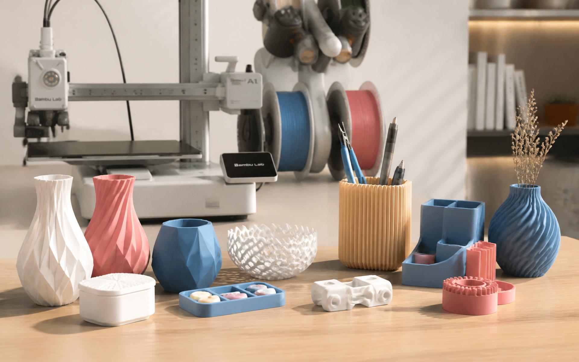 Produtos impressos em 3D com Bambu Lab A1 Combo AMS